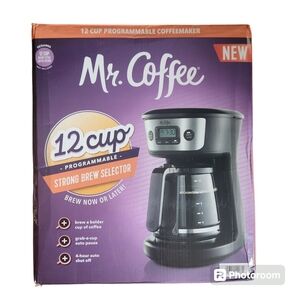 Mr. Coffee 12 Cup Programmable Coffee Maker Strong Brew, Stainless Steel AutoOff